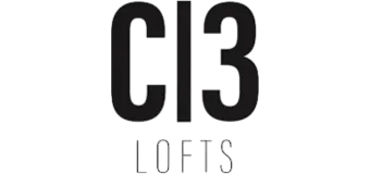 Chic CI3 Lofts logo featuring modern typography in bold black letters, embodying urban sophistication.