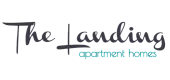 Elegant logo for The Landing apartment homes, emphasizing modern and comfortable living.