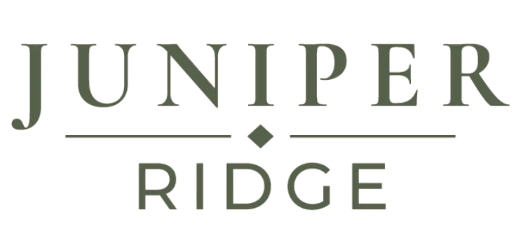 Sophisticated Juniper Ridge logo with elegant font and modern design accents.