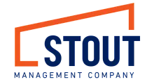 Dynamic company logo featuring bold blue lettering and a striking orange geometric design, representing innovation and management excellence.
