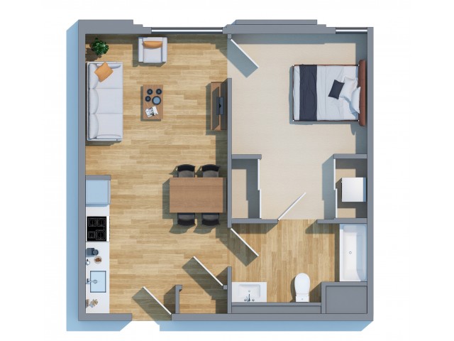 One East Pleasant - 1 Bedroom