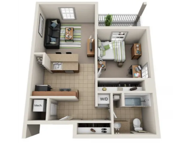 1 Bedroom 1 Bathroom at
River\'s Edge