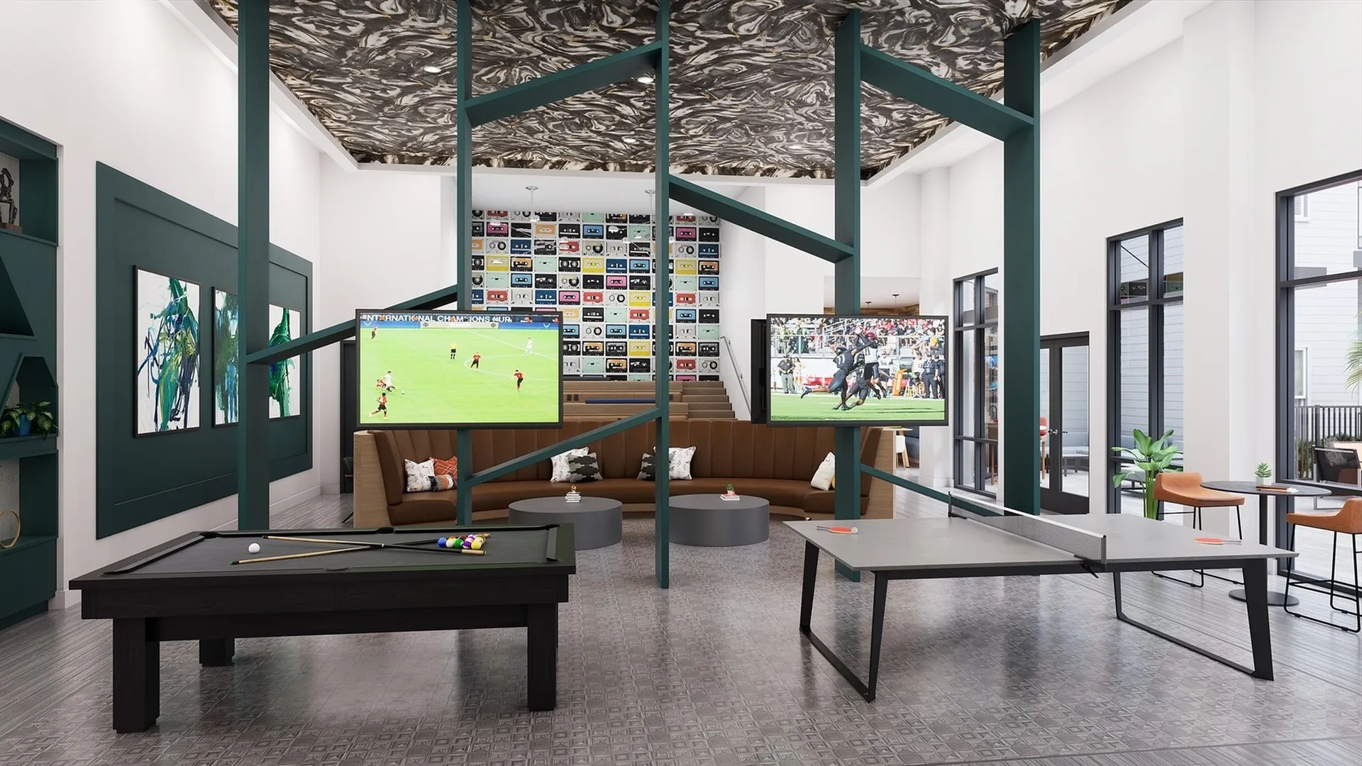game room rendering