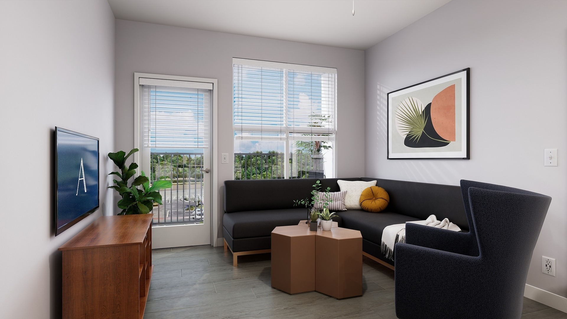 living room rendering