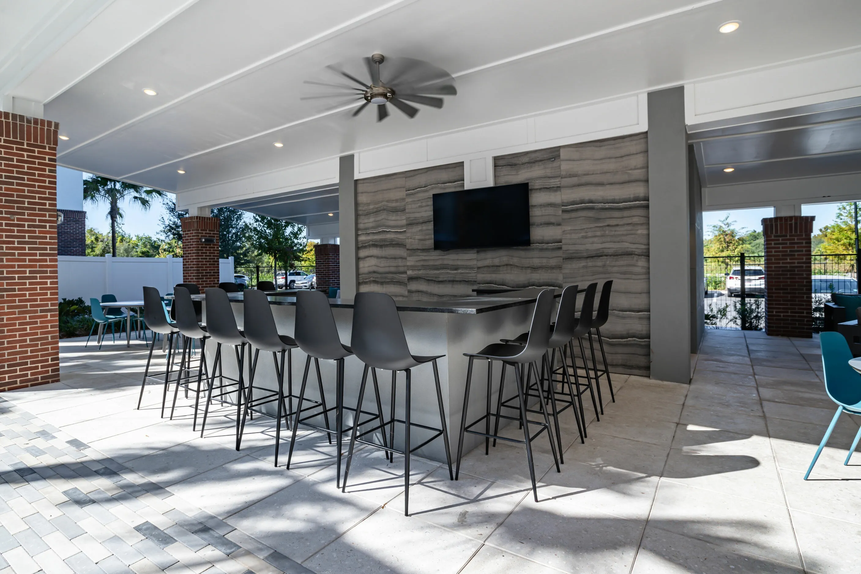 outdoor patio area