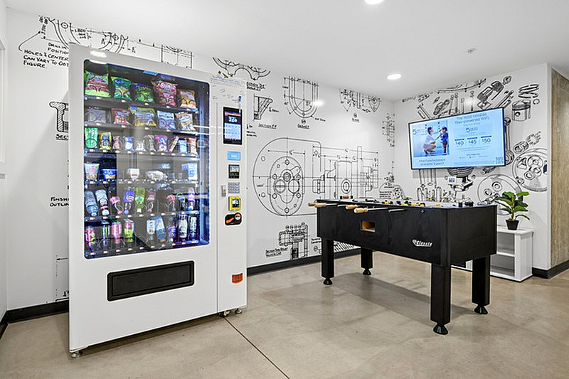 vending machine and pool table