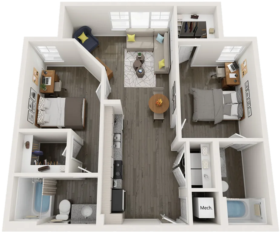 B4 | 2 bed 2 bath | from 882 square feet