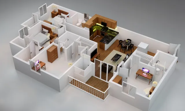 u-Shape kitchen layout