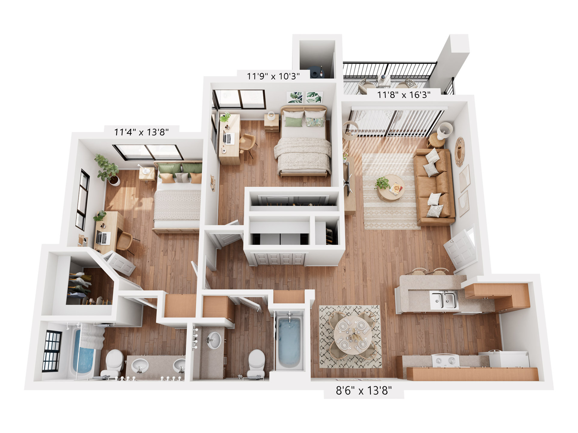 The Ridge | 2x2 | 899 sq ft