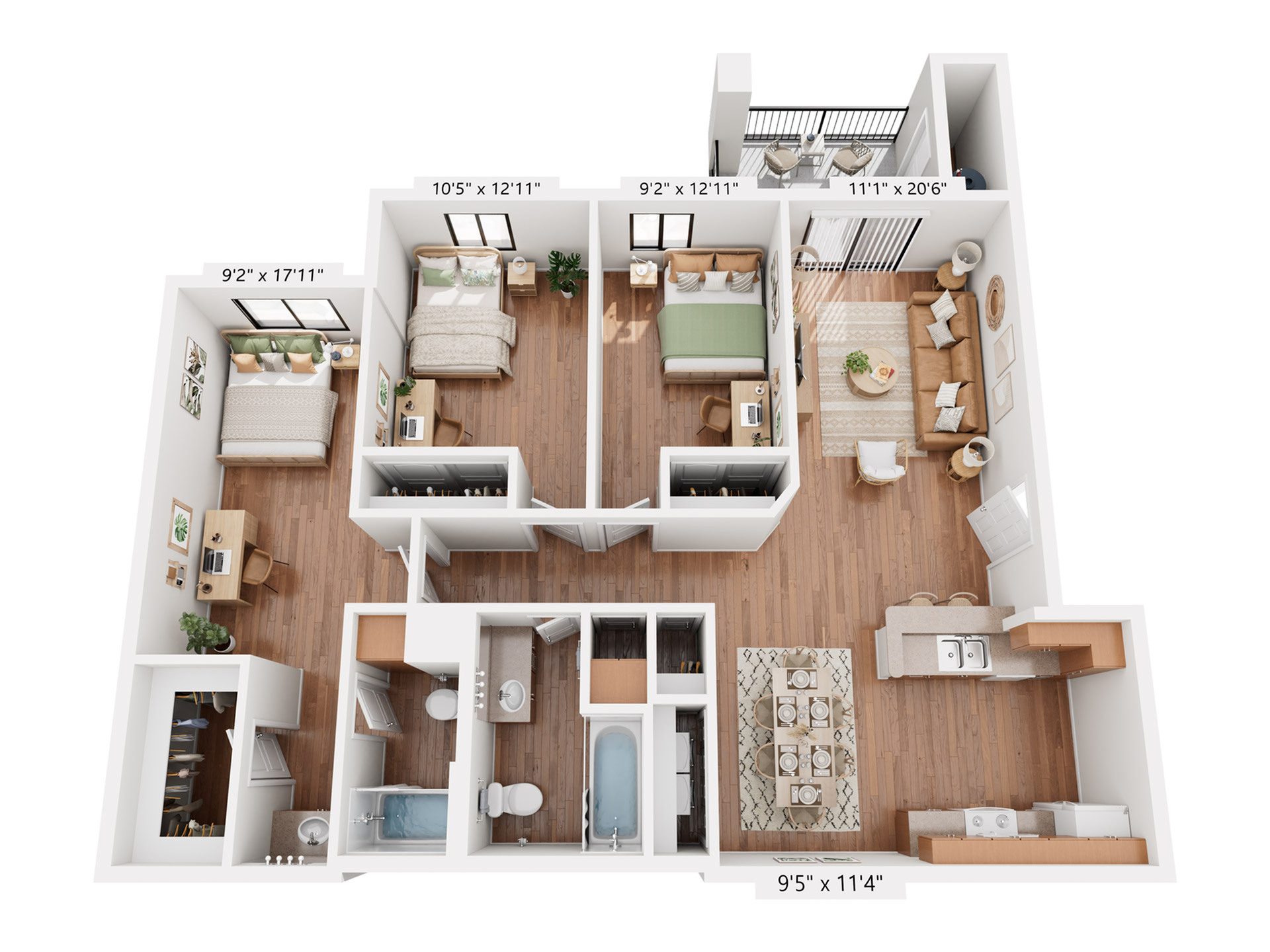 The Ridge | 3x2 | 1126 sq ft