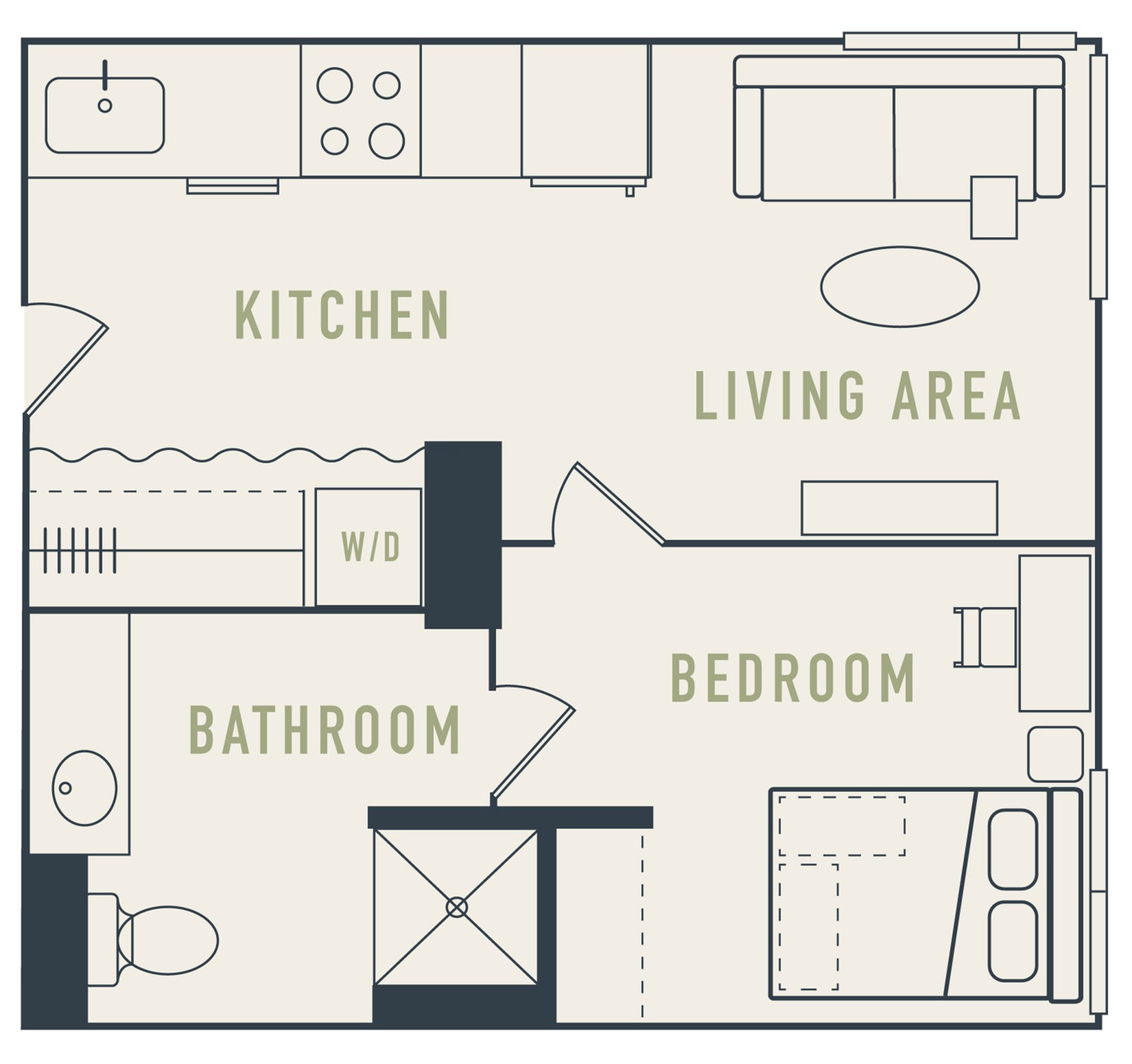 1-bed/1-bath