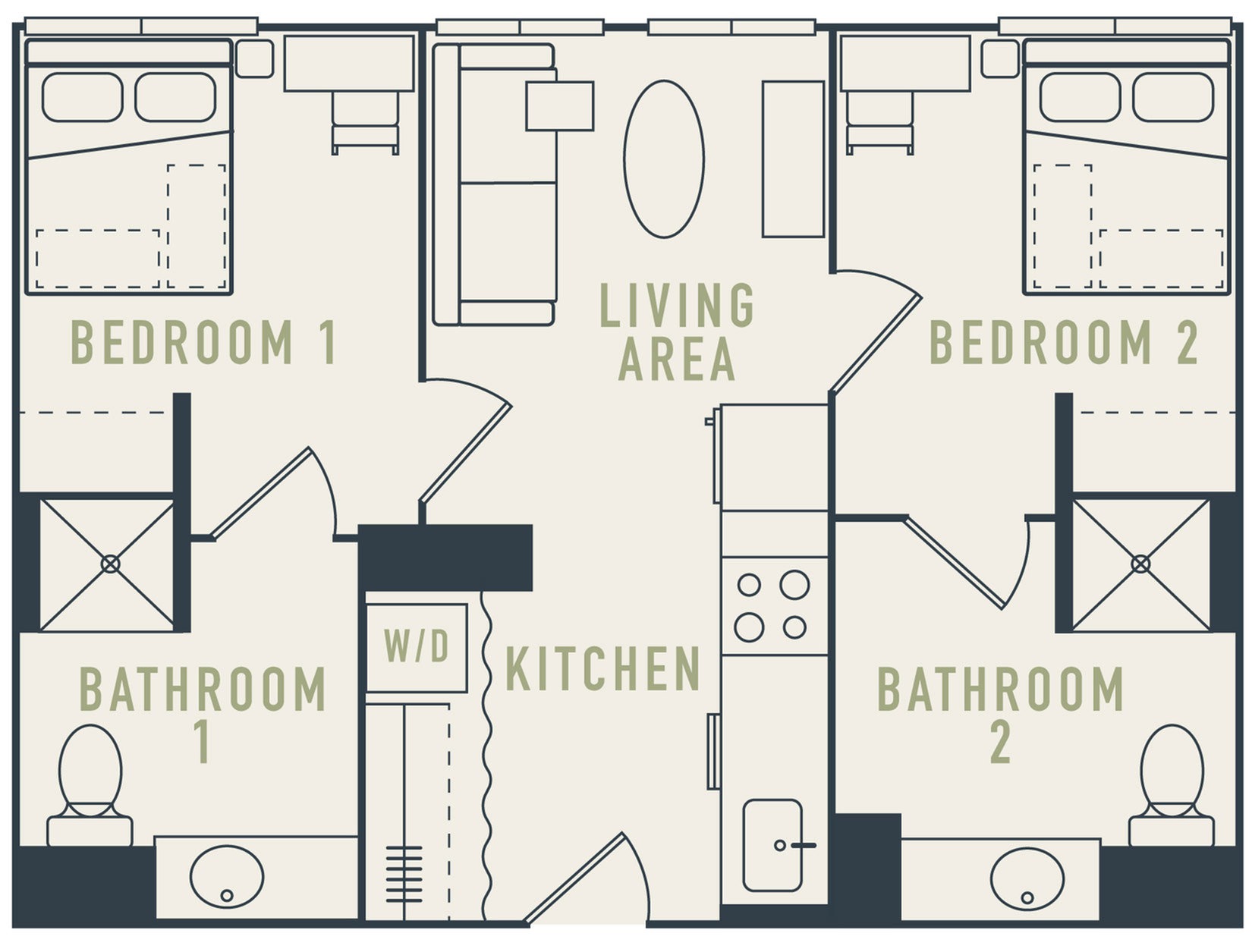 Midtown - 2 bed / 2 bath