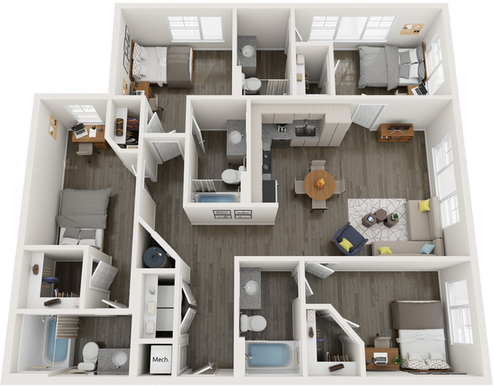 D1 | 4 bed 4 bath | from 1431 square feet