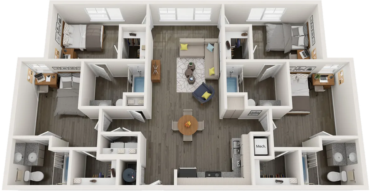 D2 | 4 bed 4 bath | from 1449 square feet