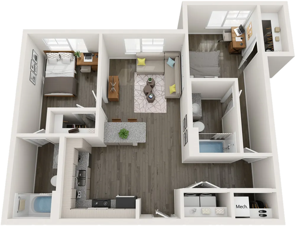 B6 | 2 bed 2 bath | from 897 square feet