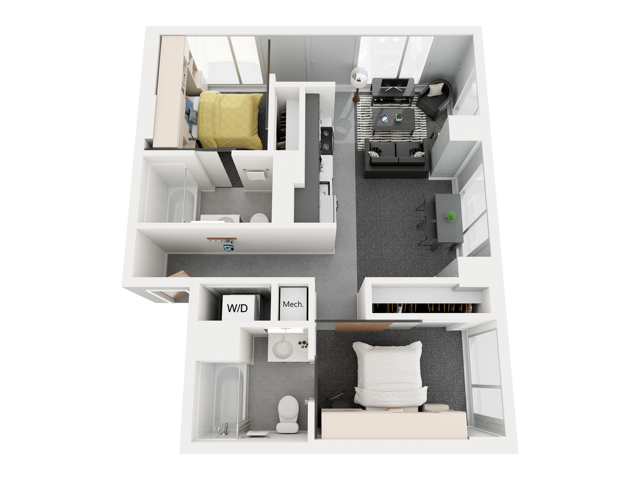 2x2 2D Floor Plan Image