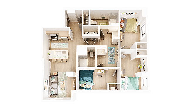 3 Bedroom 2 Bathroom C1
