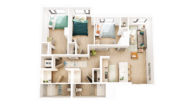 3 Bedroom 2 Bathroom C3