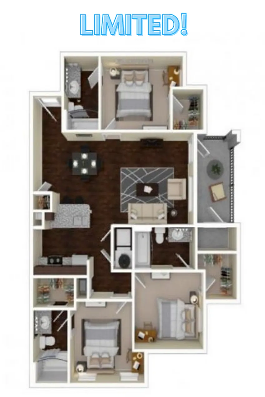 C3 | 3 bed 3 bath | from 1173 square feet