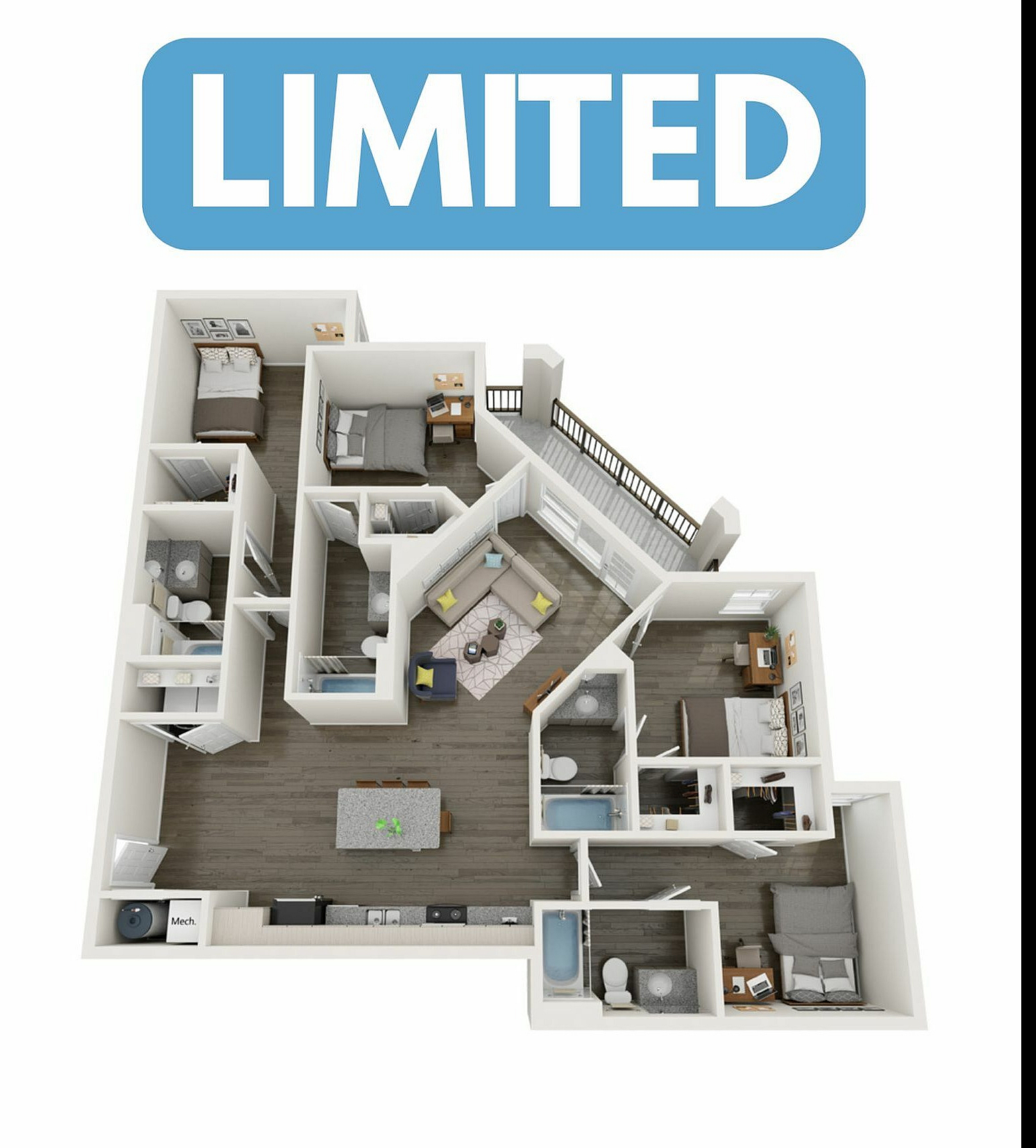 D3 | 4 bed 4 bath | from 1565 square feet