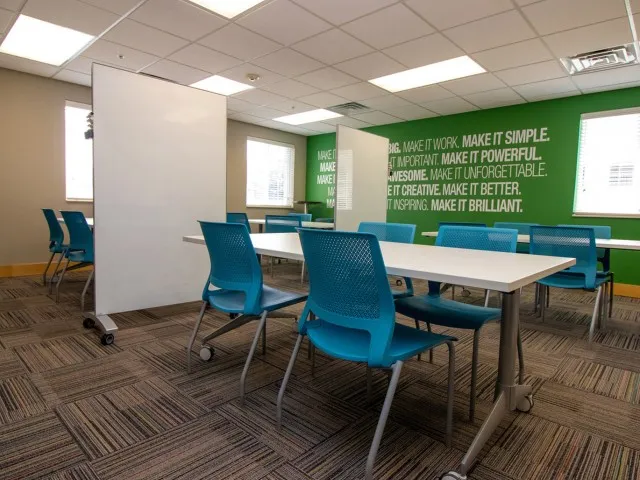 spacious study rooms