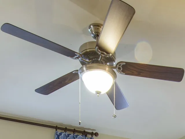 Lighted Ceiling Fans in Living and Bedrooms