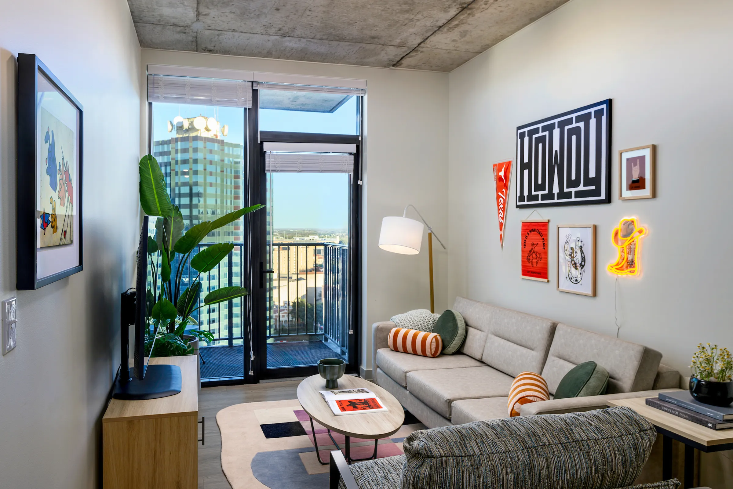 Model apartment living room