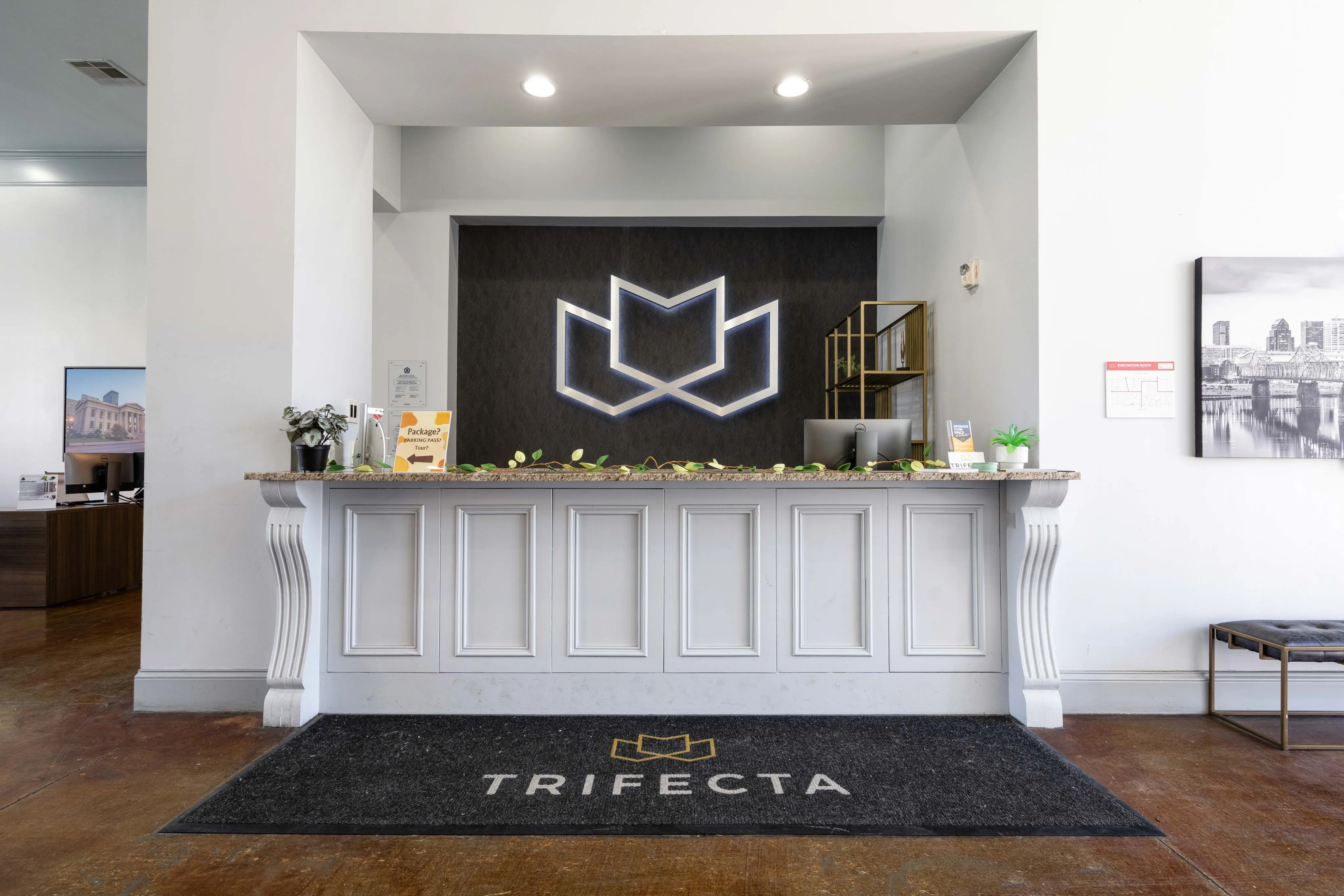 Front entrance Trifecta sign
