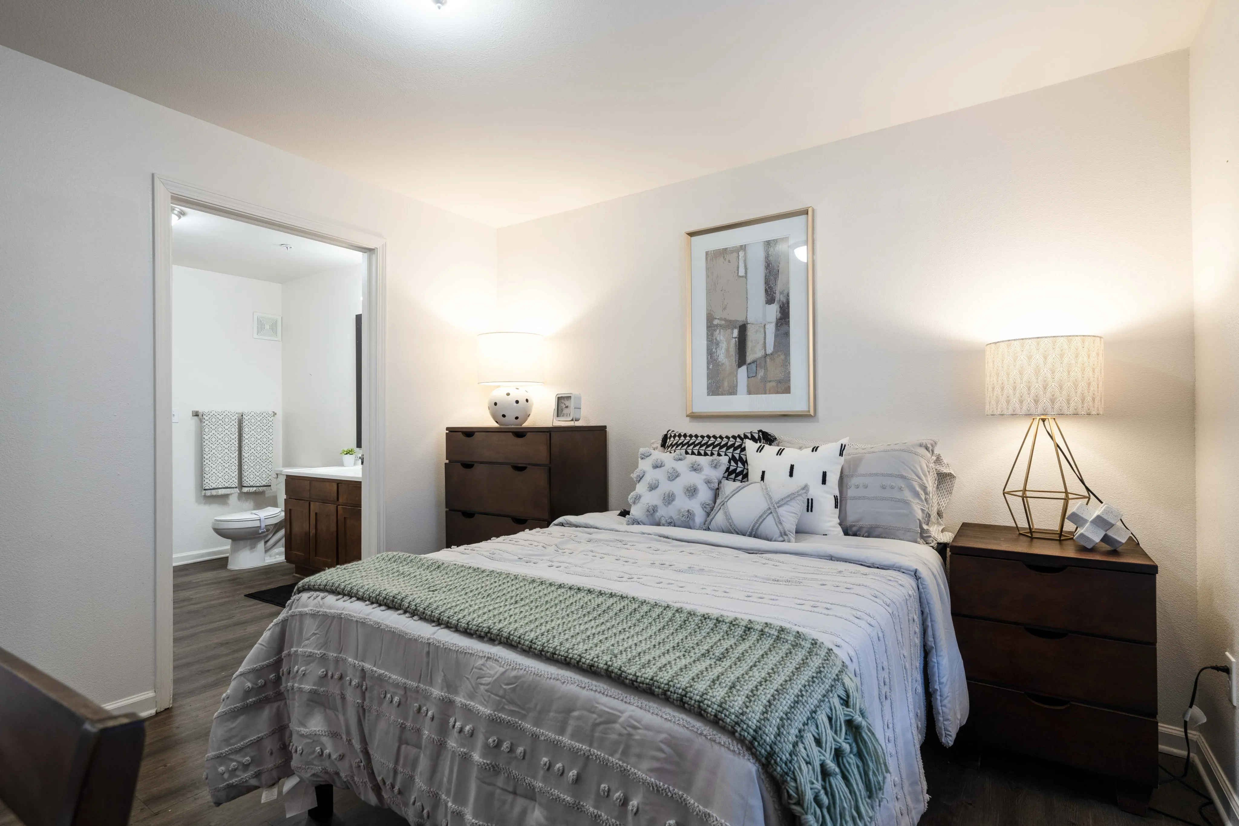 Model apartment bedroom