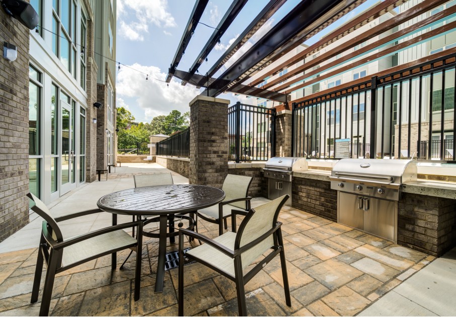 gorgeous outdoor pool and trellis area