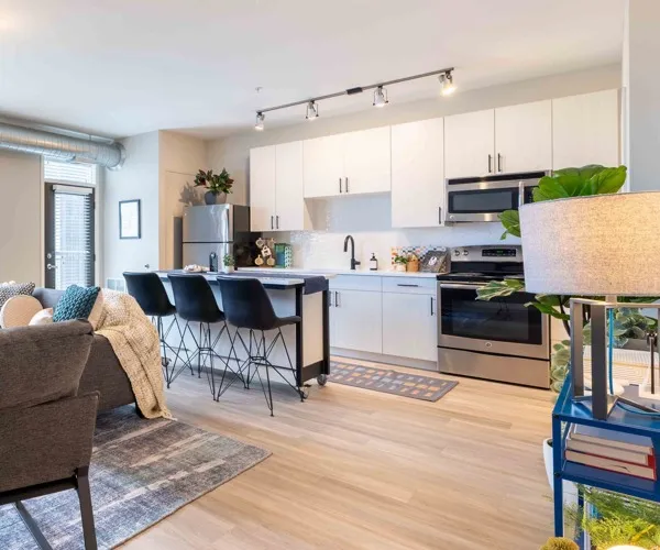 Model unit living room