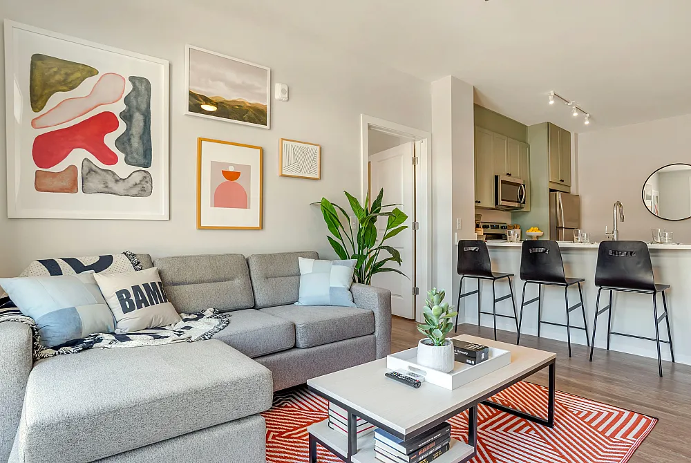 Model apartment living room