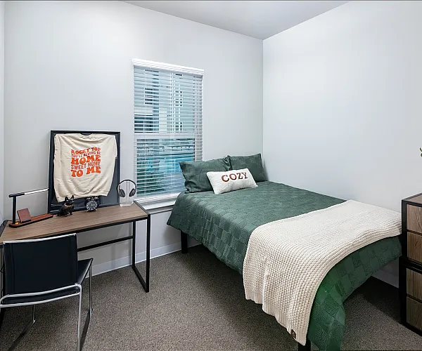 Model apartment bedroom