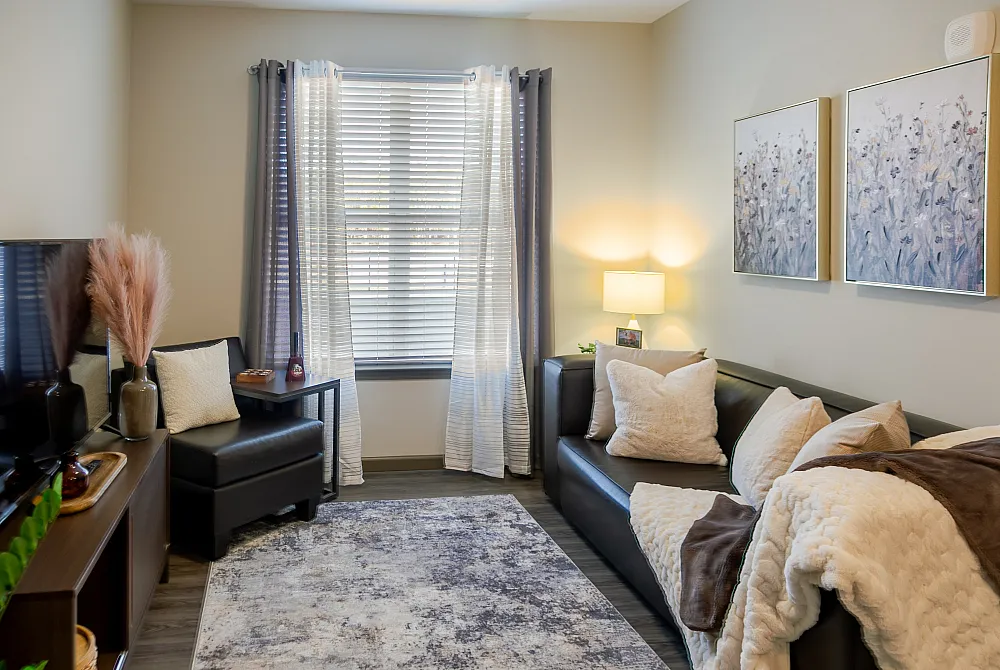 Model apartment living room