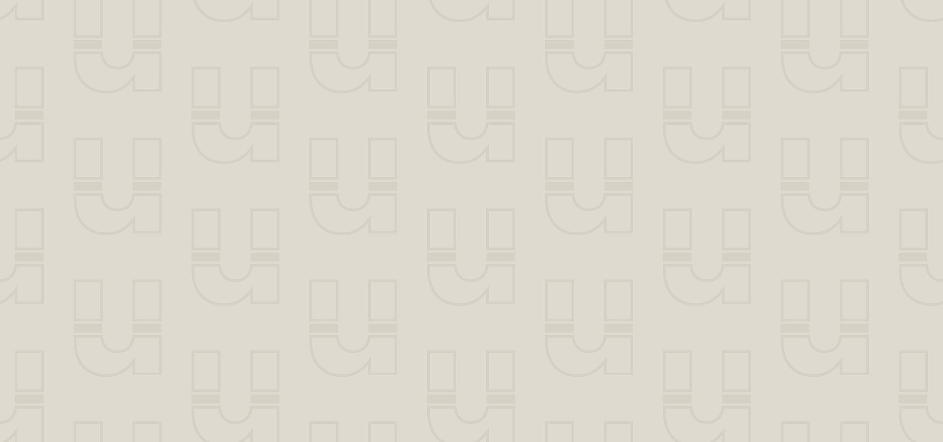 Elegant pattern with interlocking 'U' shapes on a soft beige background, perfect for modern interior design.