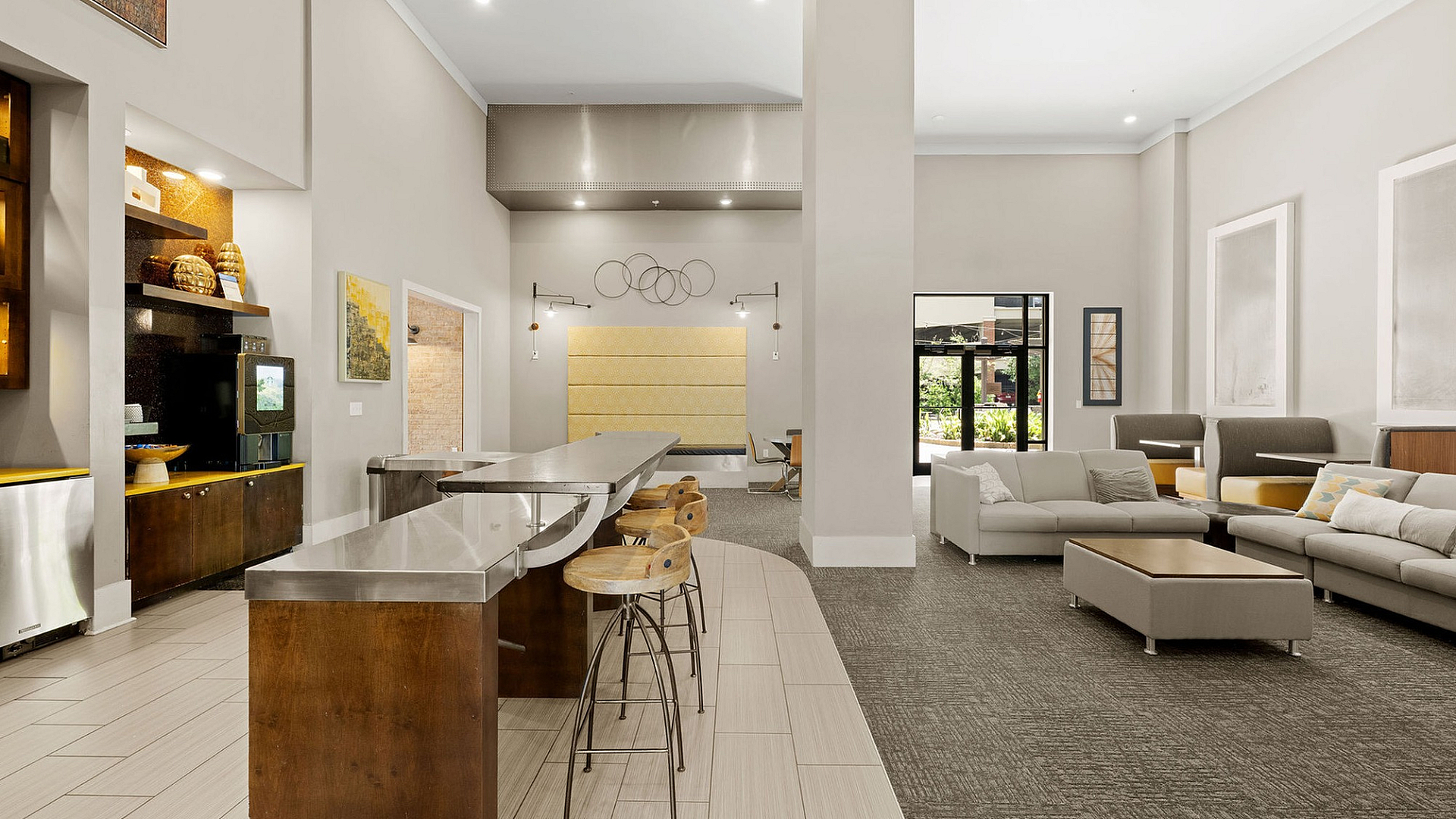 Luxurious club room with seating and decor