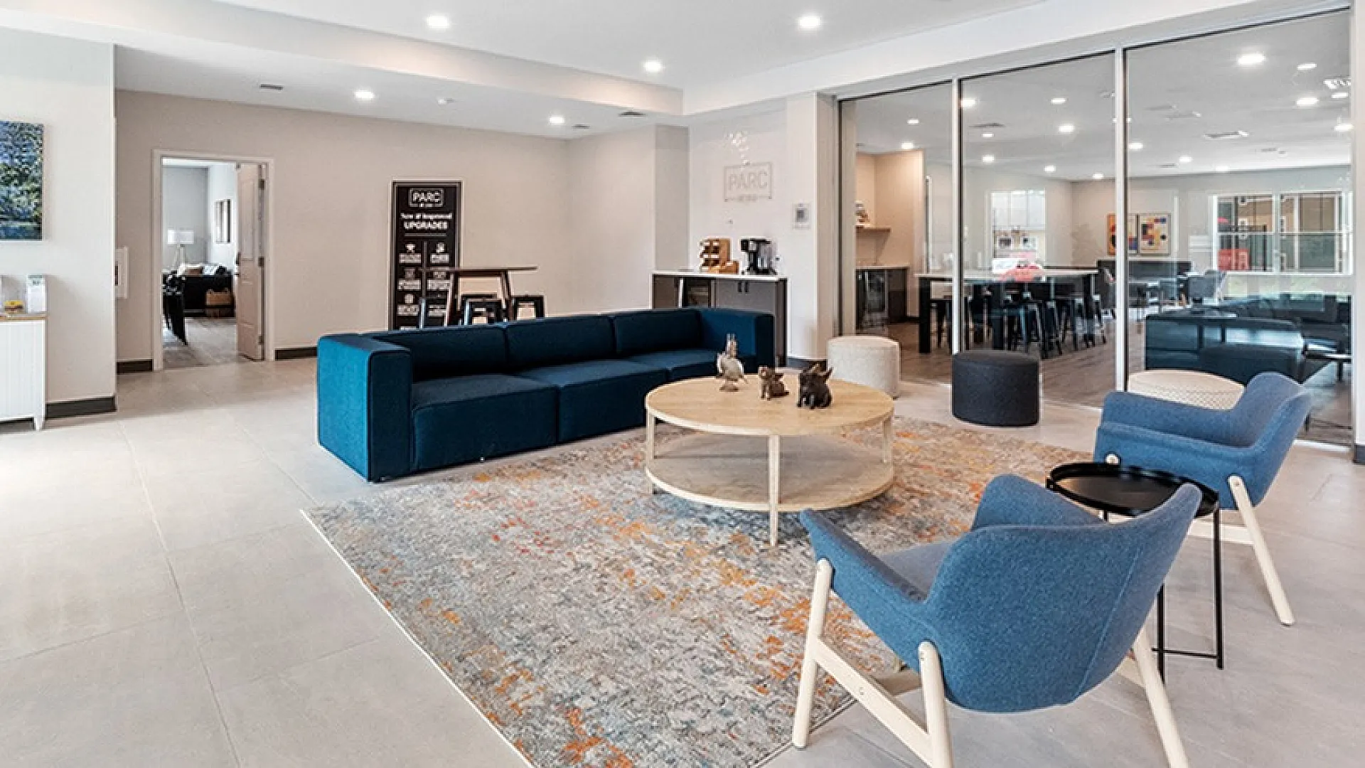Modern living in our open seating area