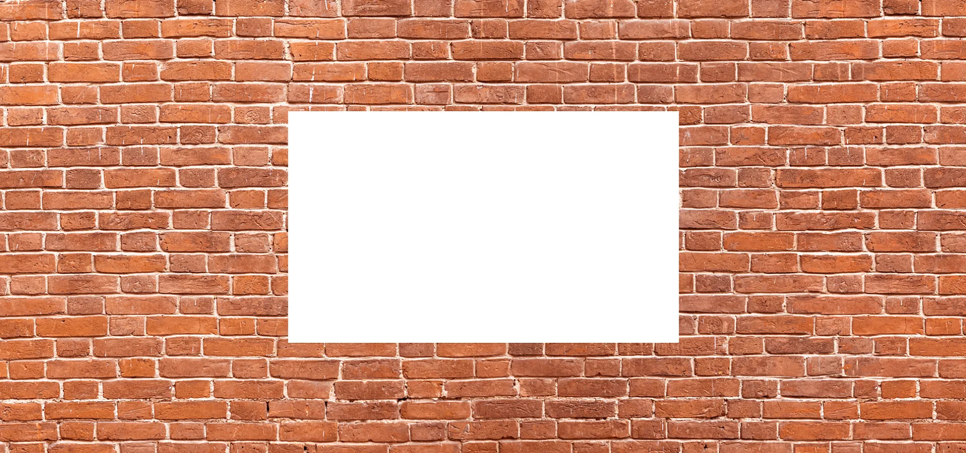Inviting brick wall backdrop with space for creative display or artwork.