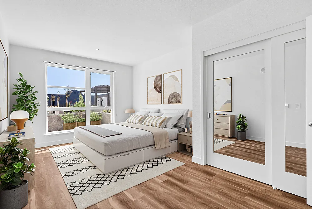virtually staged unit with decor