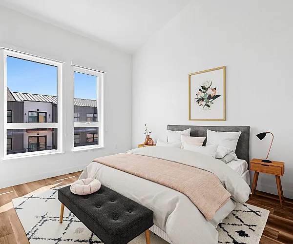 virtually staged unit with decor