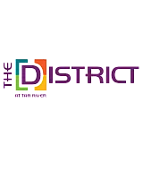 Vibrant logo for The District at Tar River, showcasing bold, colorful design elements.