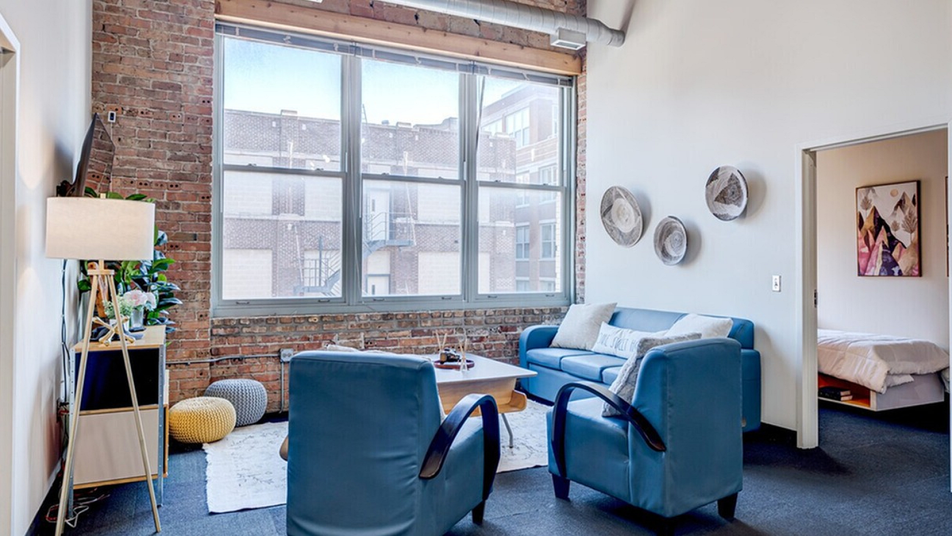 living room with decor