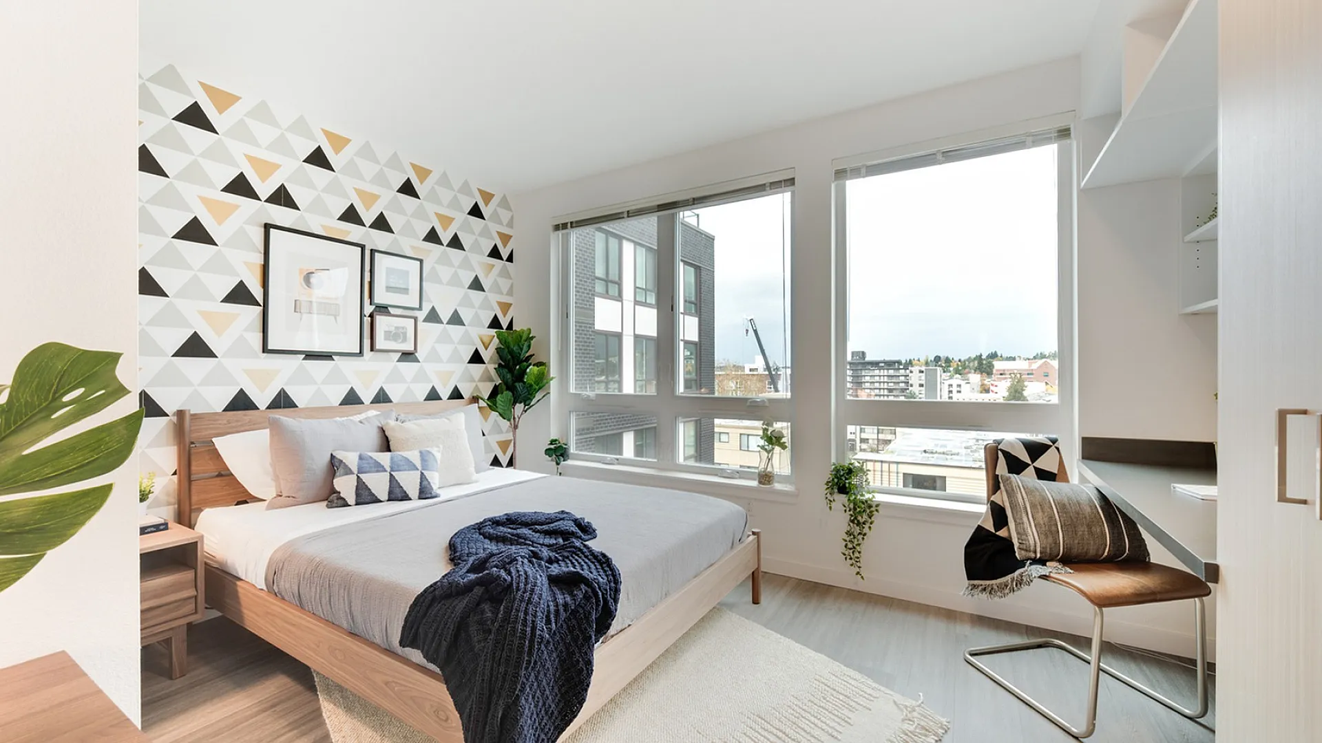 model bedroom with decor