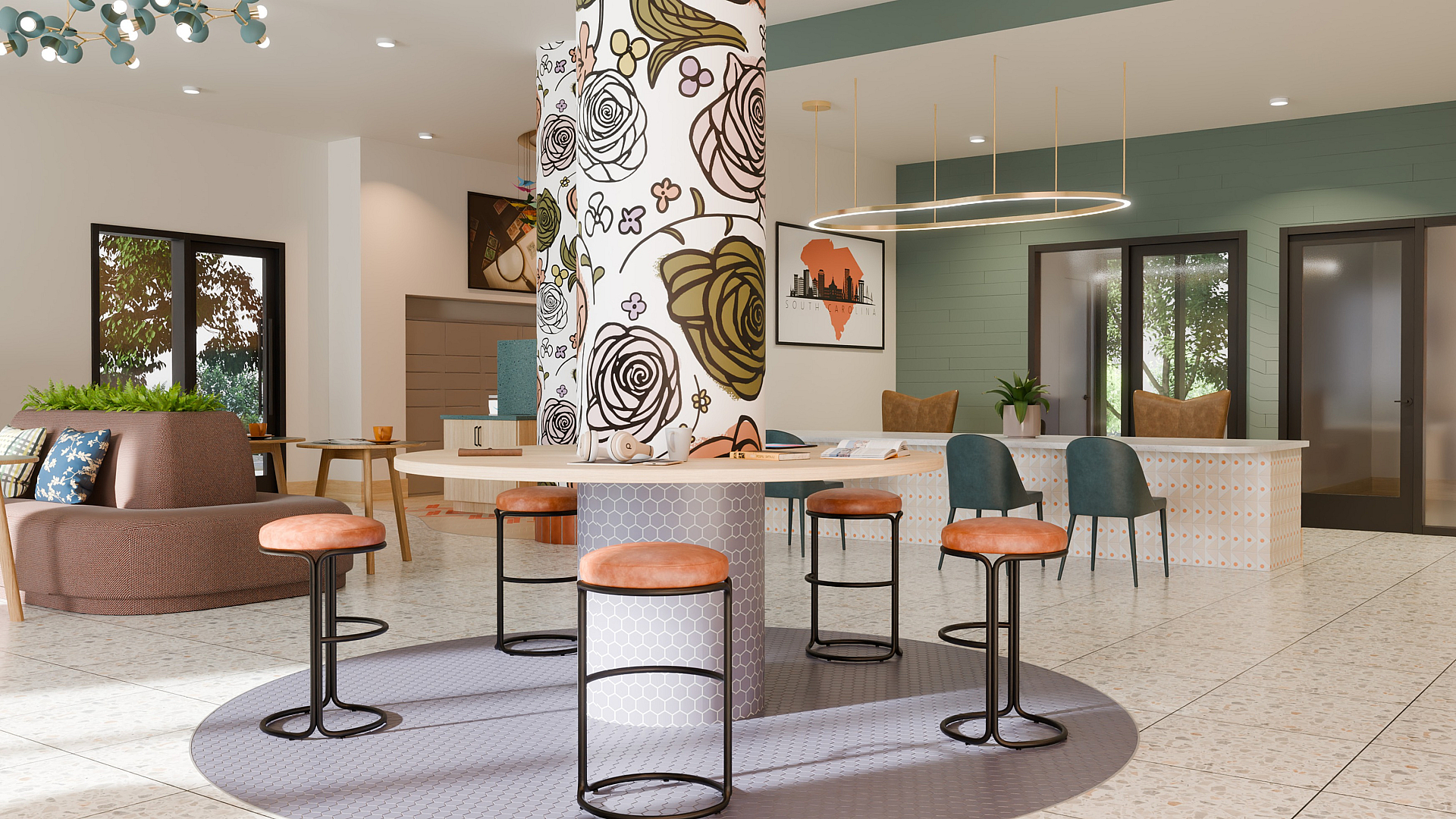 lobby entrance with decor