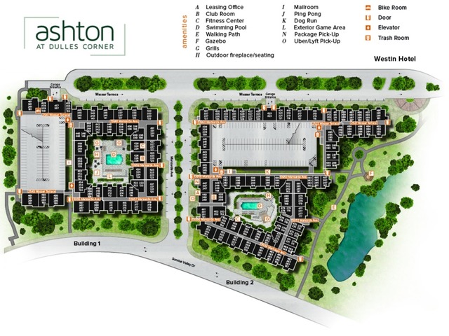 site map of ashton at dulles corner