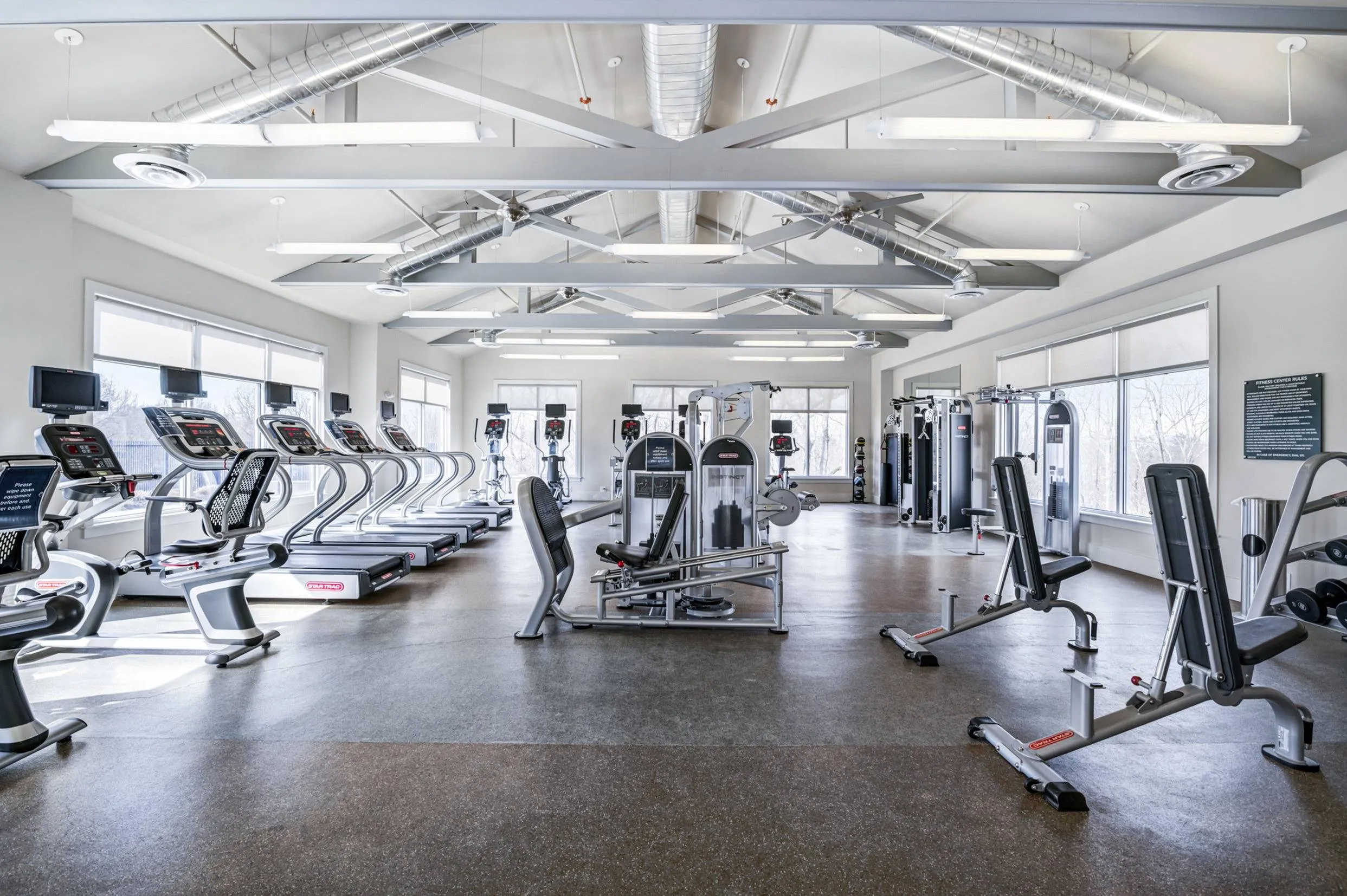 State-of-the-Art Fitness Center in an Ossining apartment complex.