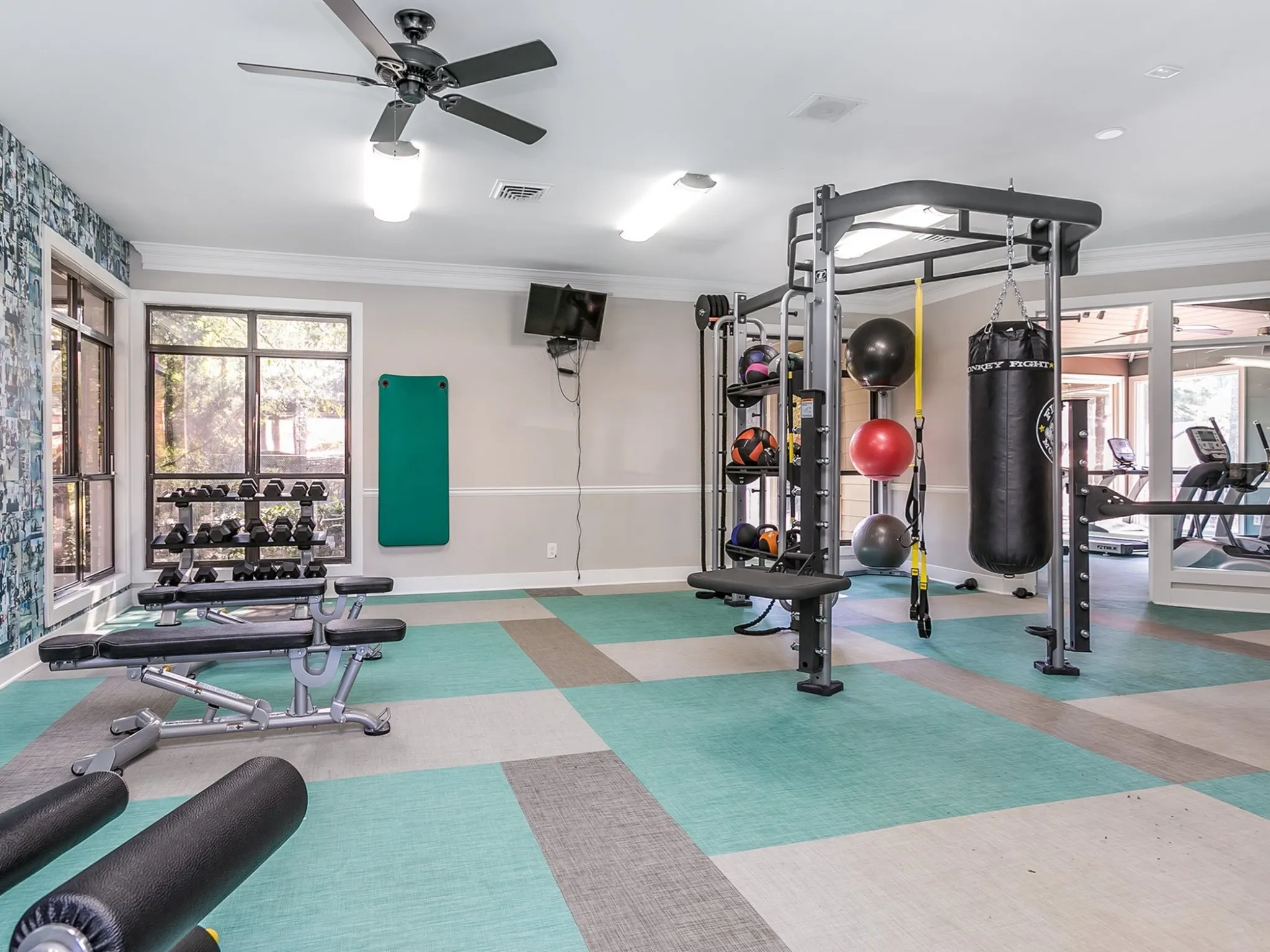 Strength training in the fitness center