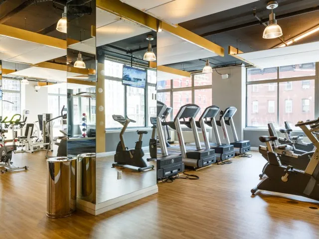 Fitness Center Treadmills and Bikes