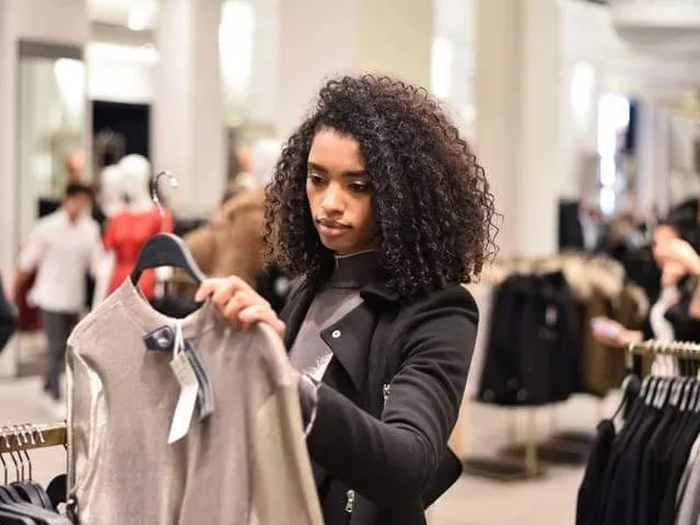 person shopping for clothes
