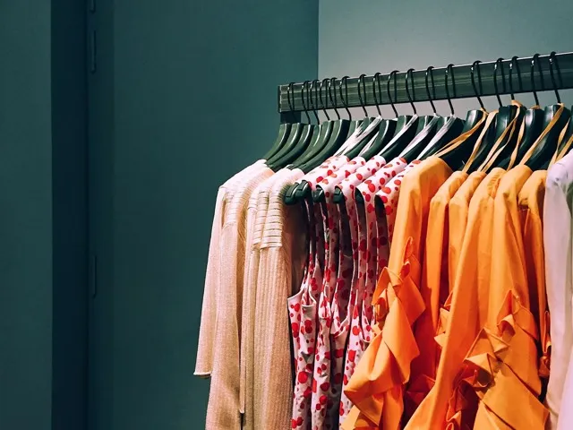 Clothing hanging up